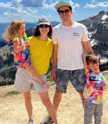 Michelle Mulitz with her husband Ben Feldman and kids